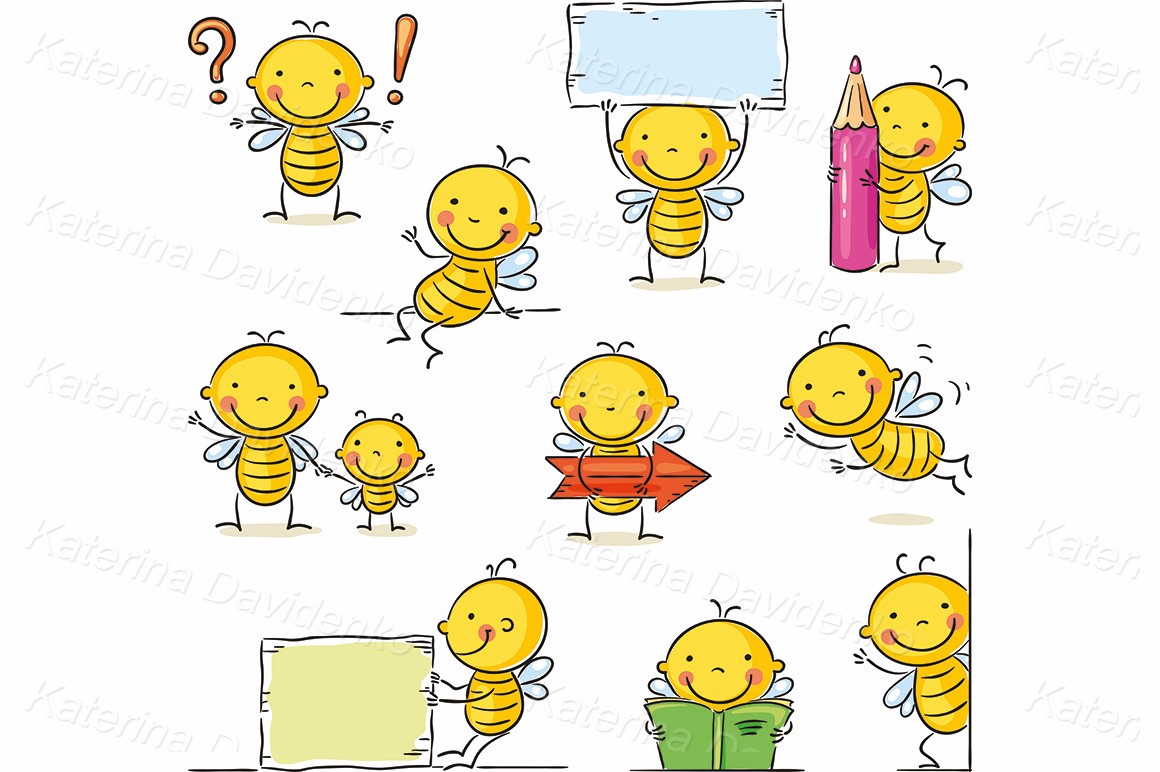 Bee cartoon character