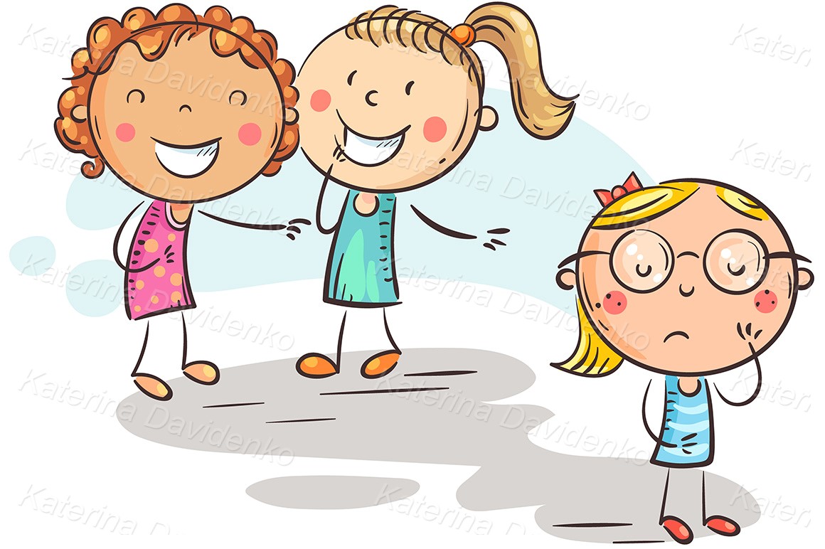 School bullying - kid clipart pdf svg png jpeg to download