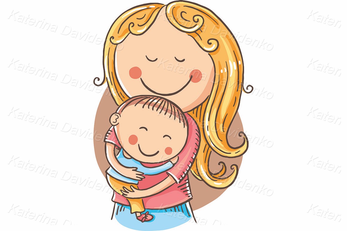 Mother with a child, pdf png svg download