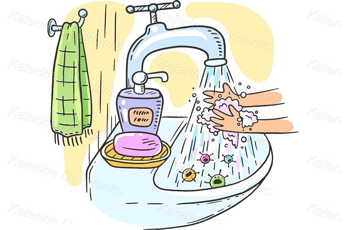 Handwashing vector illustration