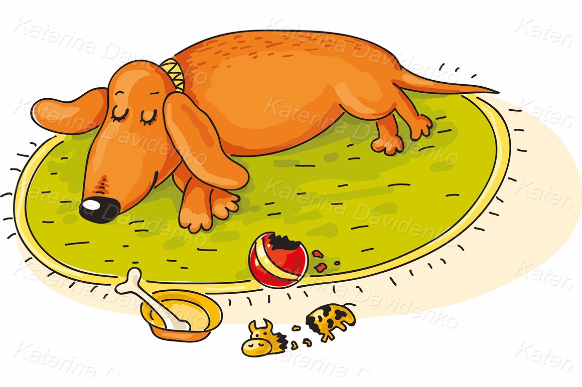 Cartoon dachshund clipart