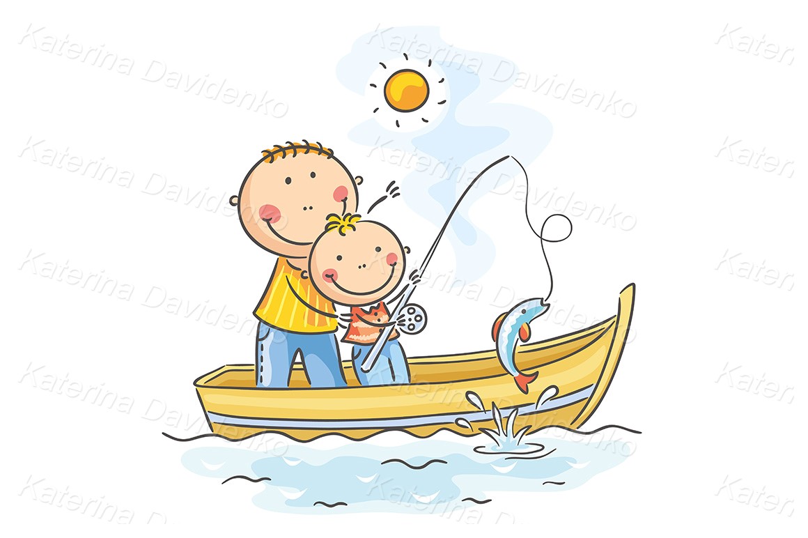 Family fishing boat images clip art