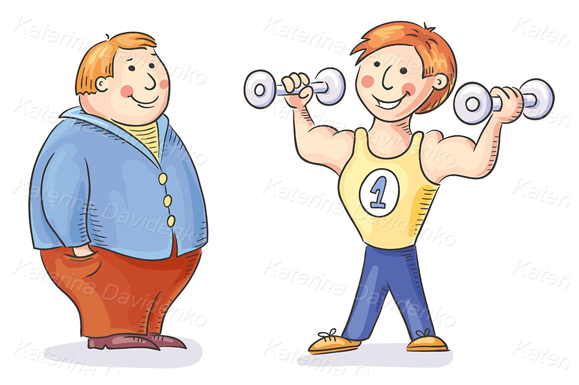 Cartoon people svg pdf png. Sporty and stout image
