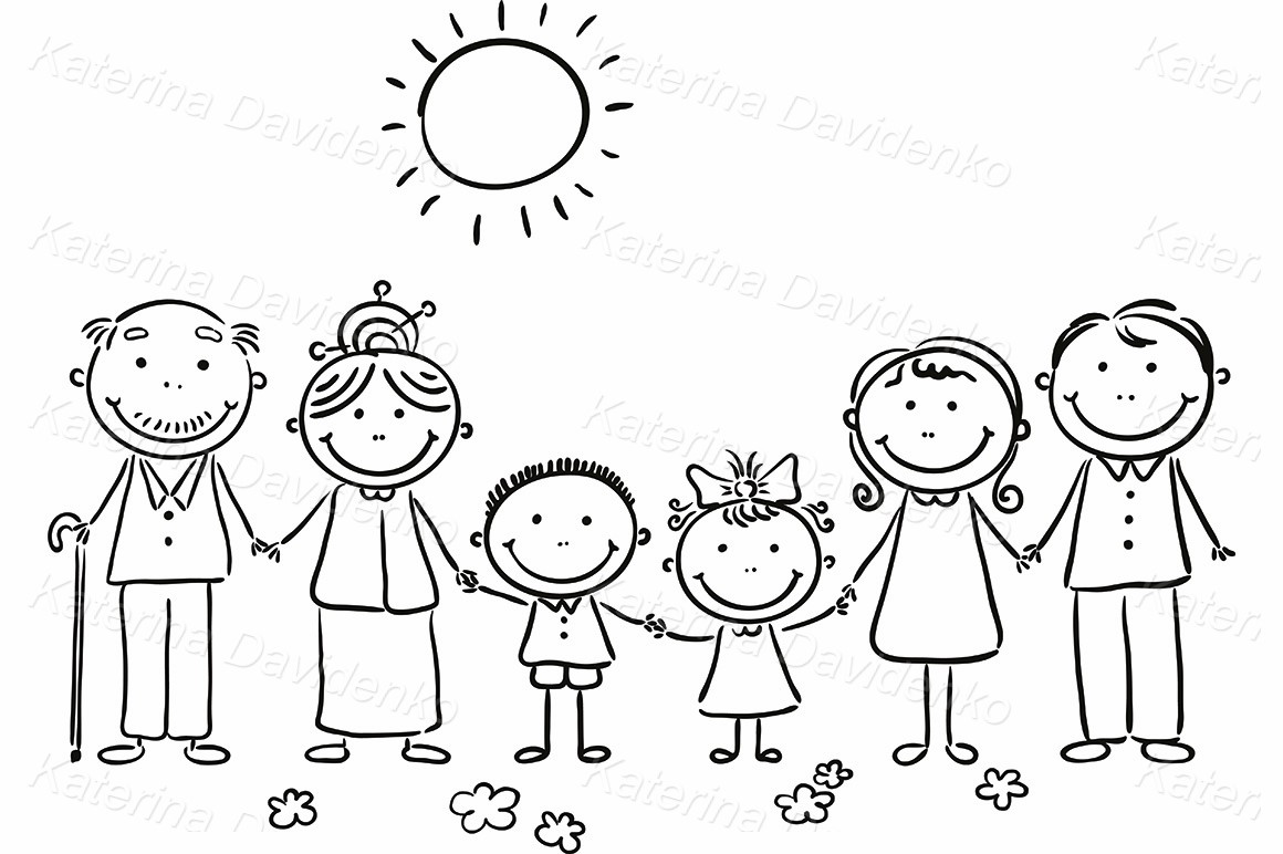 Happy family vector illustration