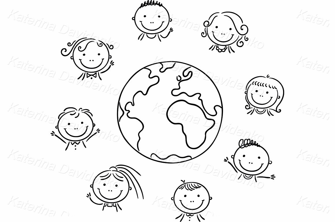 Global communication clipart