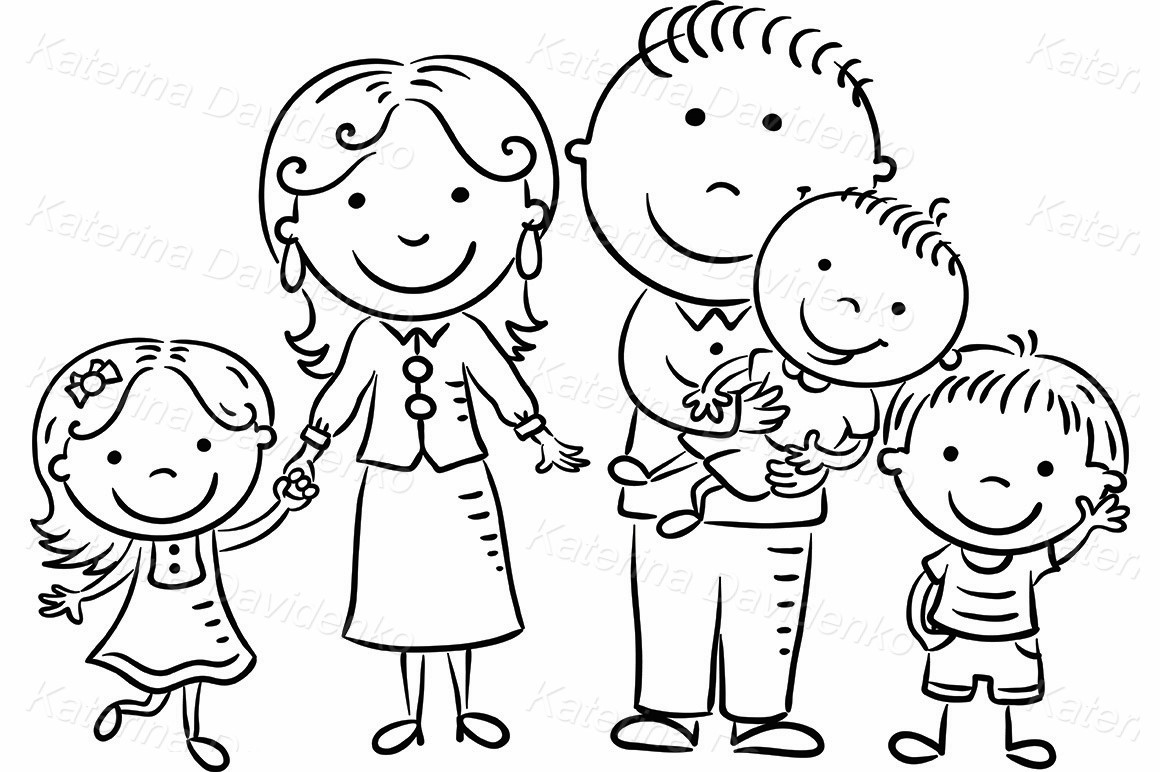 Happy family clipart